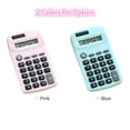 thumbnail image 2 of Mini Cute Calculator 8 Digits Display Solar & Battery Dual Power Portable Electronics Calculator Accounting Tool for School Students Children Office Home, 2 of 7