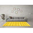 thumbnail image 3 of Ahgly Company Machine Washable Indoor Rectangle Solid Yellow Modern Area Rugs, 2' x 3', 3 of 4