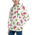 thumbnail image 2 of Goofa Watermelon And Kiwi Pattern Hooded Sweatshirt for Youth Trendy youth sweatshirt Casual Hoodie for Boys and Girls-X-Large, 2 of 6