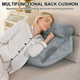 thumbnail image 6 of Eurhowing Adjustable Bed Wedge Pillow, Memory Foam Triangular Headboard Pillow with Neck Roll Pillow, Back Support Rest Pillow for Reading & Sleeping, Light Gray, 6 of 11