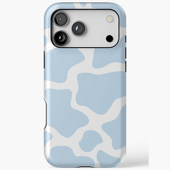 Blue Cow Print Animal Pattern Art Phone Cover for iPhone 11 12 13 14 15 16 17 Pro Max