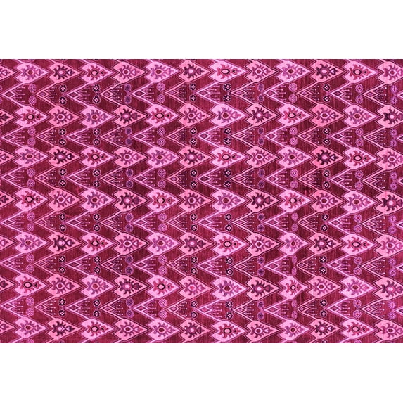 Ahgly Company Indoor Rectangle Abstract Pink Modern Area Rugs, 2' x 5'