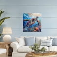 thumbnail image 2 of Stupell Industries Rainbow Sea Turtle & Bubbles Canvas Wall Art, design by LSR Design Studio, 30 x 30, 2 of 7