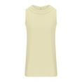 thumbnail image 6 of BRGZLK Women's Linen Tank Tops Summer Loose Casual Pleated Square Neck Cotton Sleeveless T Shirts Yellow L, 6 of 6