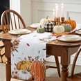 thumbnail image 3 of Thanksgiving Pumpkin Table Runner, Autumn Thanksgiving Kitchen Dining Table Decoration for Home Party Decor 13x90 Inches, 3 of 9