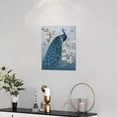 thumbnail image 2 of Peacock Wall Art Blue Peacock Flower Butterfly Pictures Wall Decor Elegant Peacock Canvas Prints Framed Modern Painting Artwork Home Office Decorations For Kitchen Bathroom Living Room Framed 12"x16", 2 of 6