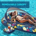 thumbnail image 2 of Hawaii Style Inflatable Pool Floats with Detachable Cupholder Caddy, 2 of 6
