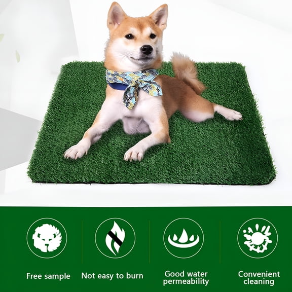 ACDANC Artificial Grass Puppy Potty Training Pad with Tray, Reusable Pee Pad for Small Pets and Dogs Outdoor Sod