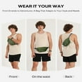 thumbnail image 5 of WATERFLY Unisex Anti Theft RFID Blocking Hiking Running Nylon Fanny Pack Waist Bag,Army Green, 5 of 7