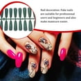 thumbnail image 2 of 24 Pieces False Nails Glitter Shimmering Powder Full Cover Artificial Nail Tips Simple Operation Fingernail Decal DIY Accessory blue, 2 of 7