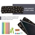 thumbnail image 5 of Cauagu Cow Skulls Print Leather Pencil Pen Case - Stationery Bag Portable Stationery Bag Big Capacity Pencil Pouch Cosmetic Organizer Bag for Men & Women, 5 of 7