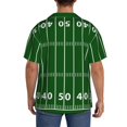 thumbnail image 3 of Fuzoiu American Football Field1 Print Men's Casual Short,Men's Short Sleeve Shirt,Mens Casual Button Down Shirts,Cuban Collar Summer Shirt for Beach, Vacation, and Outdoor Activities-Small, 3 of 5