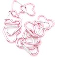 thumbnail image 4 of 10pcs Heart-shaped Aluminum Snap Hook Clip Key Holder, Keychain Clip (Light Pink), 4 of 5