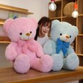 thumbnail image 4 of Juguetes de peluche de oso para niños, muñeco de Animal suave de peluche, regalo de cumpleaños Popular, regalo de San Valentín, rosa y azul, nuevo, 4 of 5