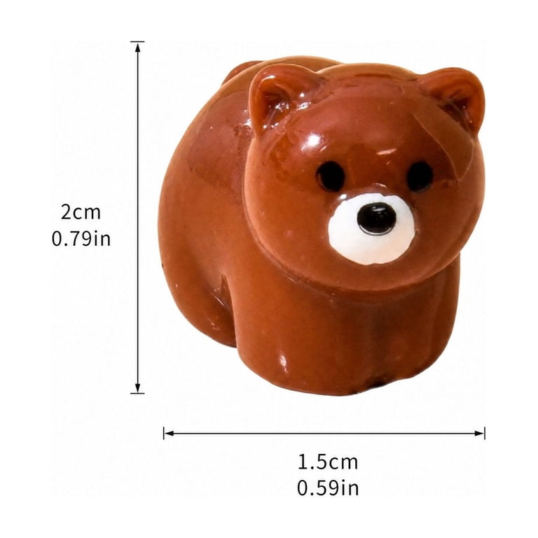 Resin Cute Mini Brown Bear Figurine, Tiny Forest Bear Statue, Small ...