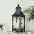 thumbnail image 5 of Black Metal/Tempered Glass Candle Lantern, 5 of 11
