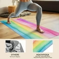 thumbnail image 4 of Colorful Watercolor Stripe Pattern Hot Yoga Mat Towel Non Slip for Hot Yoga - Quick-Drying Yoga Mat Cover with 4 Corner Pockets with Travel Bag - Hot Yoga Towel Non Slip 74"x26", 4 of 6