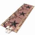 thumbnail image 2 of 2x6 Washable Runner Rug, Country Stars Non-Slip Hallway Runner for Entryway Kitchen Bedroom, Vintage Rust Black Star Red Plaid Brown Wood Grain Indoor Carpet Runner Floor Mat, 2 of 9