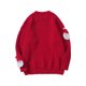 thumbnail image 3 of Suéter navideño unisex con bordado 3D de Papá Noel, suéter de punto rojo otoñal para mujer, suéter navideño holgado de gran tamaño, 3 of 4