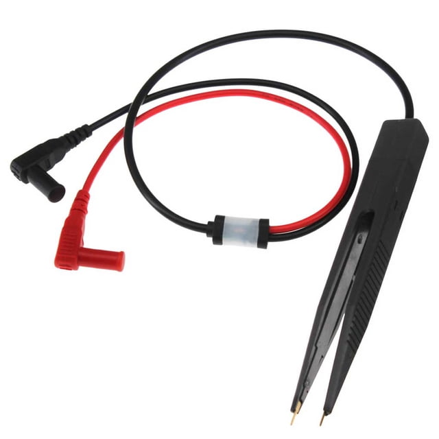 Transemion Multimeter Probe Tweezers Multi Use SMD Patch Test Clip Practical Durable Multimeters Tweezer Capacitance Inductance