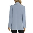 thumbnail image 3 of Max & Mia Women's Open Front Lightweight Drape Cardigan with Pockets (Light Denim, Large), 3 of 3