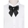 thumbnail image 4 of INSPIRE CHIC Women's Metallic Shiny Bowties Sparkly Pre-tied Solid Color Bow Ties Cute Black One Size, 4 of 6