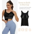 thumbnail image 2 of Vaslanda Summer Women's Slim-Fit Tank Tops with Built in Bra Scoop Neck Casual Sleeveless Shirts S-3XL, 2 of 6