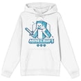 thumbnail image 5 of Minecraft Sword & Hearts Long Sleeve Adult White Hooded Sweatshirt-Small, 5 of 7