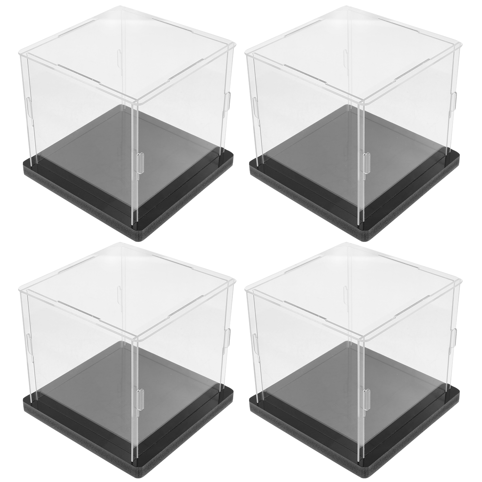 Model Display Case4pcs Action Figure Storage Boxes Cube Cartoon Figure
