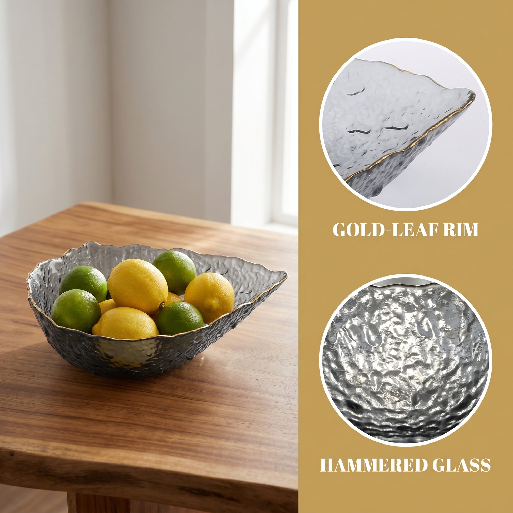 Unique Bargains Elegant Glass Teardrop Decorative Bowl Grey 8.9" x 2.8" x 2.8"