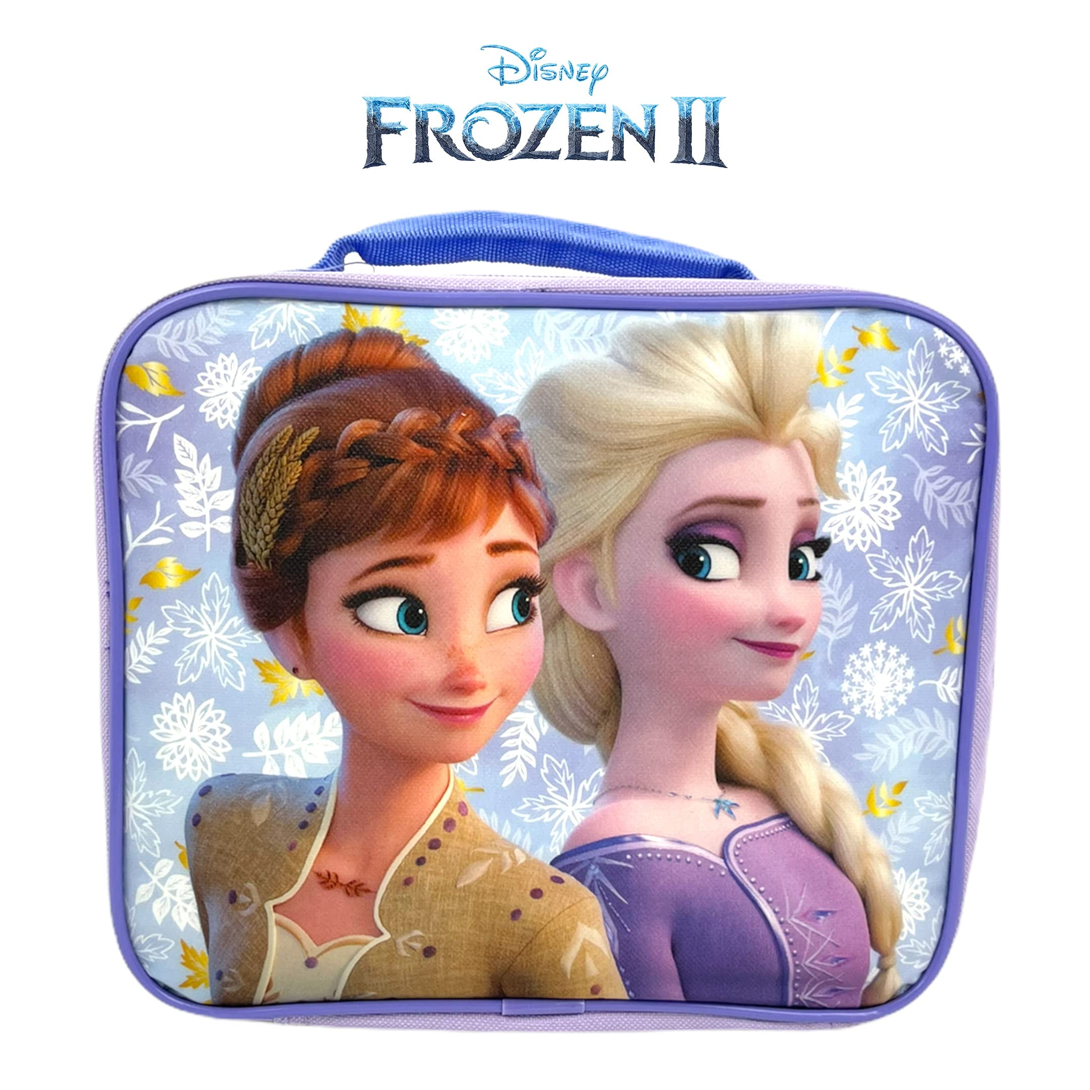 Personalized Frozen Anna & Elsa 3D Face Insulated Lunch Bag 