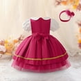 thumbnail image 2 of Baby Girl Princess Dress Toddler Bow Party Cosplay Dress Carnival Party Outfit 6M-3T, 2 of 7