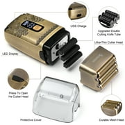 3-Speed Electric Shavers for Bald Men, Close Shave Head Shavers with Double Foil