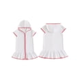 thumbnail image 3 of BemeyourBBs Toddler Terry Cloth Swim Cover Up Baby Boy Girl Swimsuit Wraps Short Sleeve Zipper Hooded Coverup Dress Towel Beach Bathing Suit Swimwear, 3 of 9