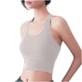 thumbnail image 1 of Puntoco Camisetas básicas sin mangas para mujer Camiseta sin mangas con cuello redondo y base de color sólido de verano integrada en el pecho para mujer, 1 of 3