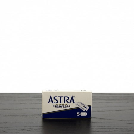 Astra Superior Stainless Double Edge Razor Blades (Blue)-5 Blade Pack