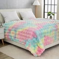 thumbnail image 5 of H&D Rainbow Faux Rabbit Fur Bubble Throw Blanket, 60" × 80", 5 of 6