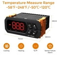 thumbnail image 2 of Temperature Controller STC-1000HX Aquatic Crawling Pet Box Incubator Computer Temperature Controller Switch 220V,1 * Temperature controller,Black, 2 of 6