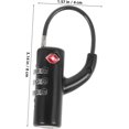 thumbnail image 3 of Customs Lock Backpack Lock Combination Lock Gym Locker Lock Suitcase Lock Combination Padlock Suitcases Luggage Padlocks Locker Locks for Gym Luggage Locks Aluminum Alloy Black, 3 of 5