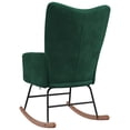 thumbnail image 4 of vidaXL Fauteuil Berçant en Velours Vert Foncé, 4 of 5