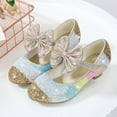 thumbnail image 3 of Girls Kid Cosplay Dress Wedding Party Shoes Glitter Sequins high Heel Mary Jane Princess Shoes, 3 of 5