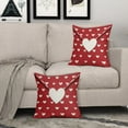 thumbnail image 5 of Valentines Day Pillow Covers 16x16 Inch Set of 2 White Heart Red Envelope Cotton Linen Decorative Throw Pillow Case Holiday Print Cushion Covers for Bedroom Sofa Living Room Chair Home Decor, 5 of 6