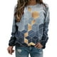 thumbnail image 2 of Ichuanyi liquidación mujer mangas largas camisas casuales geométricas imprimición de la sudadera redonda del cuello julio túnica suelta ICHUANYI WER202308242410, 2 of 6