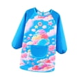 thumbnail image 4 of predolo Smock Feeding Bib Practical Multifunction for Girls Boys Lightweight Paint Apron L Blue ColorfulCloud, 4 of 8