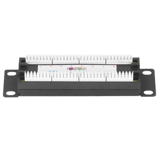 Wiring Bracket, 8 Ports Patch Panel 0.17dB Return Loss Easy To Install With Screws And Cable Ties For 23-28AWG Cable