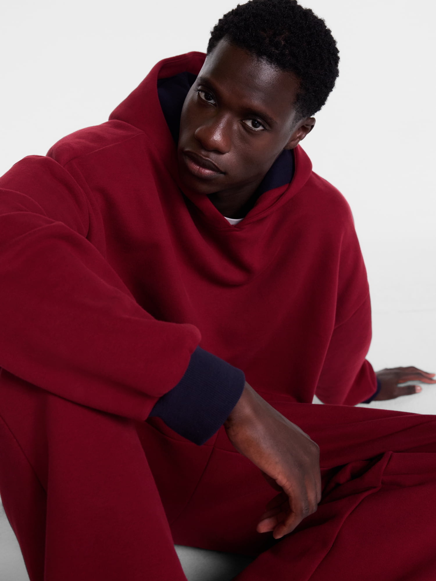 Avia Men's Oversized Fit Heavyweight Fleece Hoodie with Contrast Trim, Sizes XS-3XL