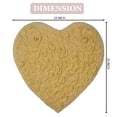 thumbnail image 4 of Home Weavers Bell Flower Collection Bathroom Rug Heart Shaped Plush rug Shower Floor Bathroom Bath Rug Non-Slip Soft Absorbent, Machine Washable Bath Mats for Bathroom Floor 25"x25" Heart, Yellow, 4 of 9