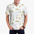 thumbnail image 2 of Balery Green Blue Avocado Printed Men’s Short Sleeve Polo Shirt, Midweight Men's Shirt,Golf Polo shirts -3X-Large, 2 of 8