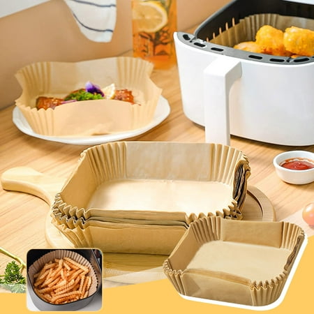 

Banghong Air Fryer Disposable Paper Lined Non-stick Pad Parchment Wood Pulp Steamer Square Kitchen Baking Paper 50 PC