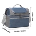 thumbnail image 3 of Portable Lunch Cooler Bag Insulated Lunch Box Tote With Strap Handle Thermal Food Storage Organizer Office Travel Picnic Camping Outdoor Reusable Meal Carrier Storage Bag, 3 of 7
